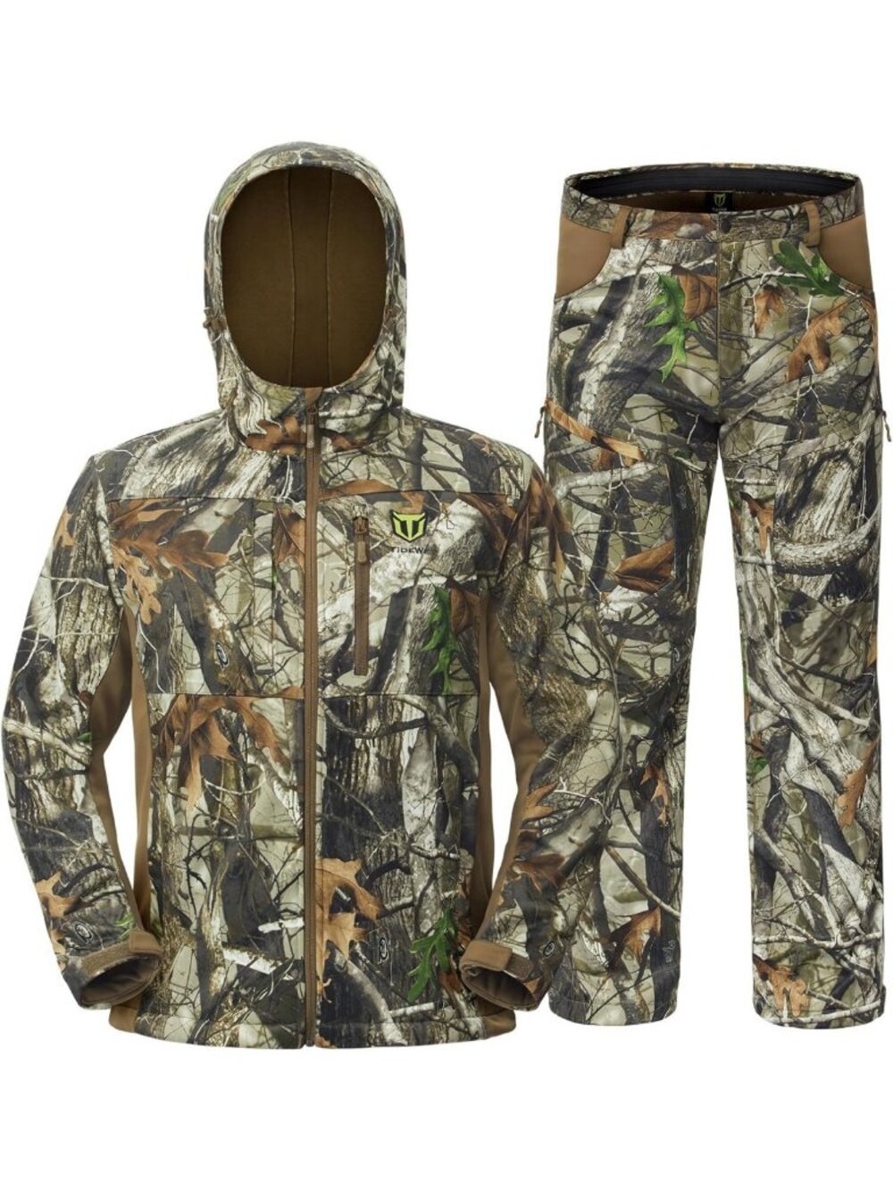 Men's Silent Fabric Hunting Clothes with Fleece Lining - Outdoor Gear & Apparel